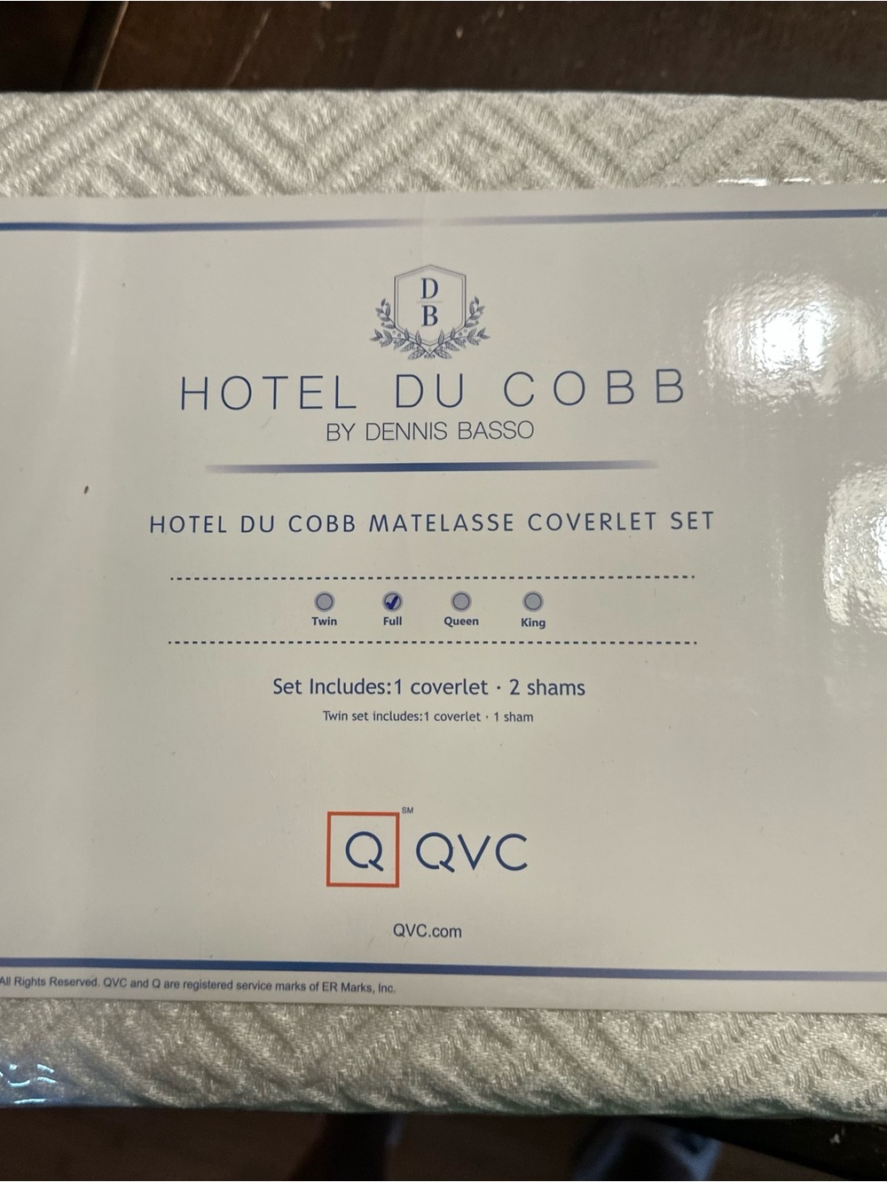 dennis basso Hotel Du Cobb Matelasse Coverlet Set - White